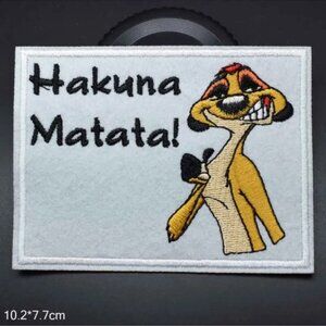 Lion King Iron On Patch Timon Hakuna Matata Iron On Patch Rectangle 4 I